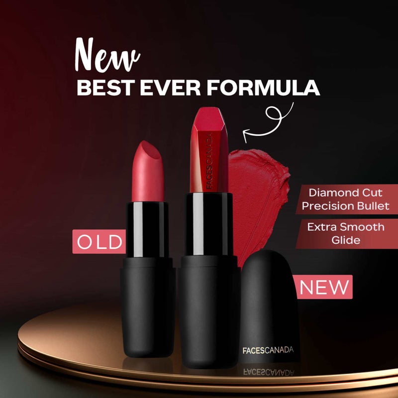 Faces Canada Weightless Matte Lipstick 4g Flamboyant Plum 12 (Maroon) - Image 5
